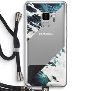 CaseCompany Golven: Samsung Galaxy S9 Transparant Hoesje met koord