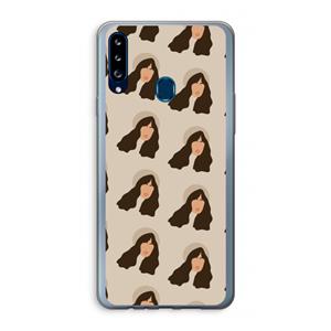 CaseCompany Bonjour mon amour: Samsung Galaxy A20s Transparant Hoesje