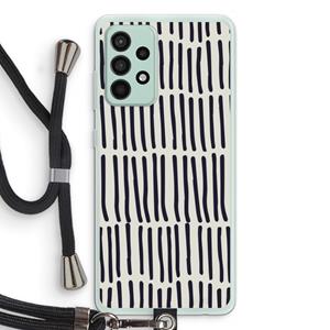 CaseCompany Moroccan stripes: Samsung Galaxy A52s 5G Transparant Hoesje met koord