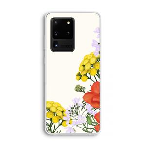 CaseCompany Wilde bloemen: Samsung Galaxy S20 Ultra Transparant Hoesje