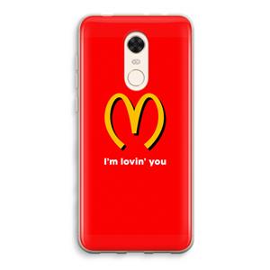 CaseCompany I'm lovin' you: Xiaomi Redmi 5 Transparant Hoesje