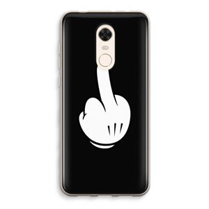 CaseCompany Middle finger black: Xiaomi Redmi 5 Transparant Hoesje