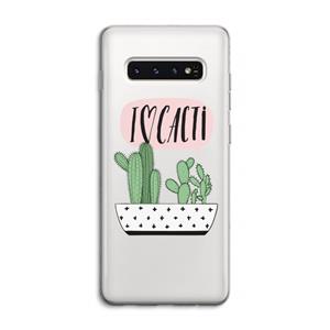 CaseCompany I love cacti: Samsung Galaxy S10 4G Transparant Hoesje