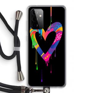 CaseCompany Melts My Heart: Samsung Galaxy A72 5G Transparant Hoesje met koord
