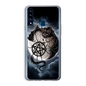 CaseCompany Volle maan: Samsung Galaxy A20s Transparant Hoesje