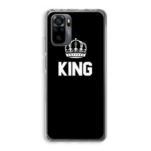 CaseCompany King zwart: Xiaomi Redmi Note 10 Pro Transparant Hoesje