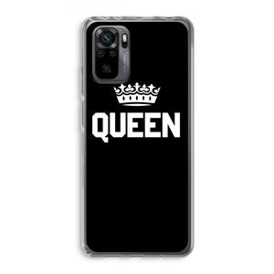 CaseCompany Queen zwart: Xiaomi Redmi Note 10 Pro Transparant Hoesje