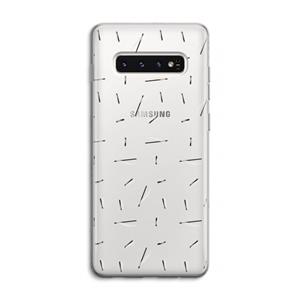 CaseCompany Hipster stripes: Samsung Galaxy S10 4G Transparant Hoesje