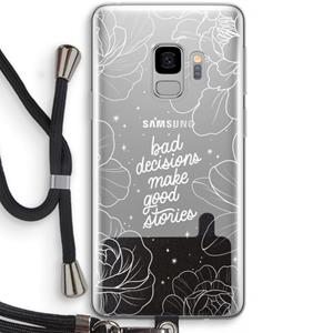 CaseCompany Good stories: Samsung Galaxy S9 Transparant Hoesje met koord