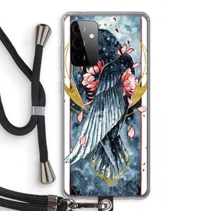 CaseCompany Golden Raven: Samsung Galaxy A72 5G Transparant Hoesje met koord