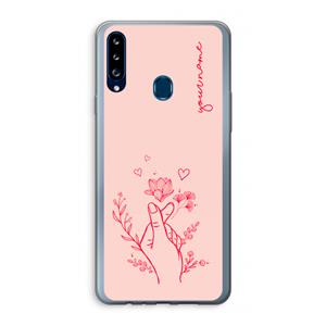 CaseCompany Giving Flowers: Samsung Galaxy A20s Transparant Hoesje