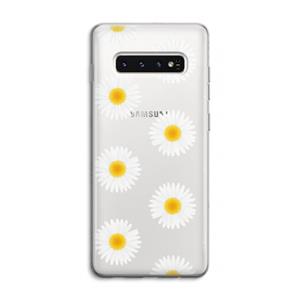 CaseCompany Margrietjes: Samsung Galaxy S10 4G Transparant Hoesje