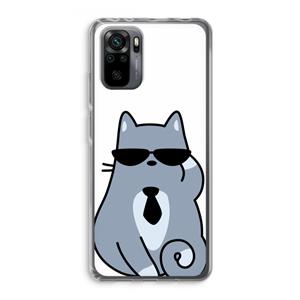 CaseCompany Cool cat: Xiaomi Redmi Note 10 Pro Transparant Hoesje