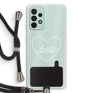 CaseCompany Best heart pastel: Samsung Galaxy A52s 5G Transparant Hoesje met koord