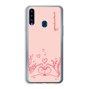 CaseCompany Love is in the air: Samsung Galaxy A20s Transparant Hoesje