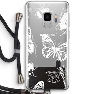 CaseCompany Tiny Bugs: Samsung Galaxy S9 Transparant Hoesje met koord