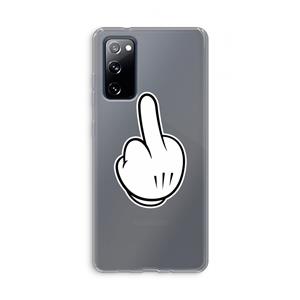 CaseCompany Middle finger white: Samsung Galaxy S20 FE / S20 FE 5G Transparant Hoesje