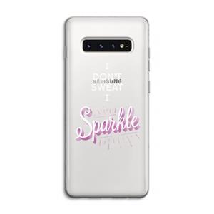 CaseCompany Sparkle quote: Samsung Galaxy S10 4G Transparant Hoesje