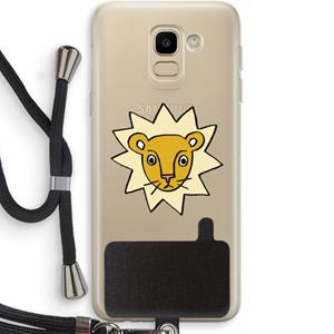 CaseCompany Kleine leeuw: Samsung Galaxy J6 (2018) Transparant Hoesje met koord