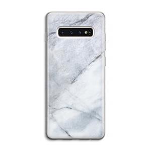 CaseCompany Witte marmer: Samsung Galaxy S10 4G Transparant Hoesje