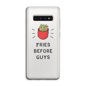 CaseCompany Fries before guys: Samsung Galaxy S10 4G Transparant Hoesje