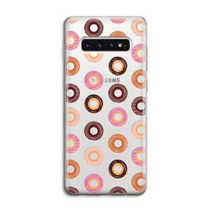 CaseCompany Donuts: Samsung Galaxy S10 4G Transparant Hoesje