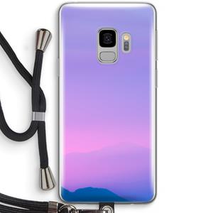 CaseCompany Sunset pastel: Samsung Galaxy S9 Transparant Hoesje met koord