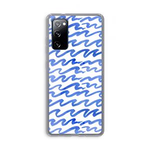 CaseCompany Blauwe golven: Samsung Galaxy S20 FE / S20 FE 5G Transparant Hoesje