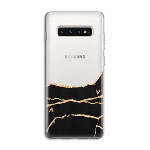 CaseCompany Gouden marmer: Samsung Galaxy S10 4G Transparant Hoesje