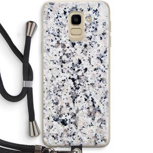 CaseCompany Gespikkelde marmer: Samsung Galaxy J6 (2018) Transparant Hoesje met koord