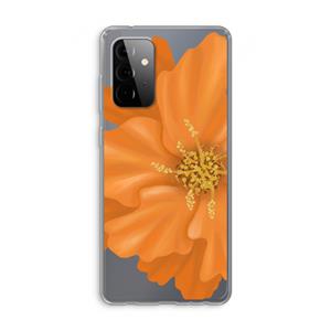 CaseCompany Orange Ellila flower: Samsung Galaxy A72 Transparant Hoesje