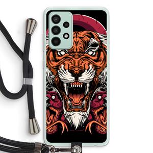 CaseCompany Tiger and Rattlesnakes: Samsung Galaxy A52s 5G Transparant Hoesje met koord