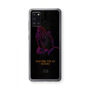 CaseCompany Praying For My Haters: Samsung Galaxy A31 Transparant Hoesje