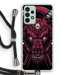 CaseCompany Hell Hound and Serpents: Samsung Galaxy A52s 5G Transparant Hoesje met koord