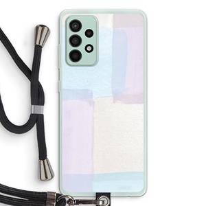 CaseCompany Square pastel: Samsung Galaxy A52s 5G Transparant Hoesje met koord