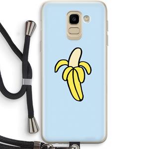 CaseCompany Banana: Samsung Galaxy J6 (2018) Transparant Hoesje met koord