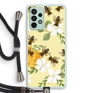 CaseCompany No flowers without bees: Samsung Galaxy A52s 5G Transparant Hoesje met koord