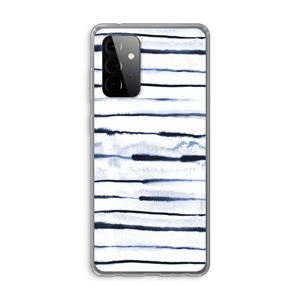 CaseCompany Ink Stripes: Samsung Galaxy A72 Transparant Hoesje