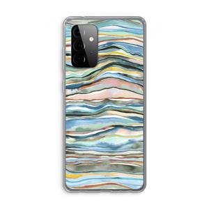 CaseCompany Watercolor Agate: Samsung Galaxy A72 Transparant Hoesje