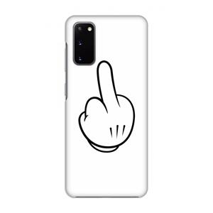 CaseCompany Middle finger white: Volledig geprint Samsung Galaxy S20 Hoesje