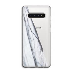 CaseCompany Gestreepte marmer: Samsung Galaxy S10 4G Transparant Hoesje