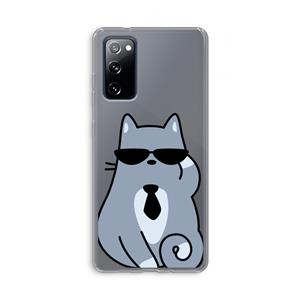 CaseCompany Cool cat: Samsung Galaxy S20 FE / S20 FE 5G Transparant Hoesje
