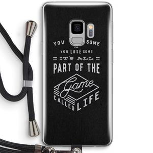 CaseCompany Life: Samsung Galaxy S9 Transparant Hoesje met koord