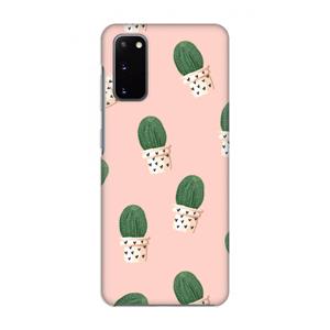 CaseCompany Cactusprint roze: Volledig geprint Samsung Galaxy S20 Hoesje