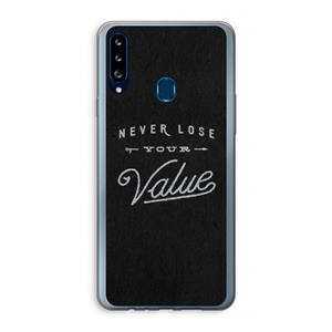 CaseCompany Never lose your value: Samsung Galaxy A20s Transparant Hoesje