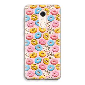 CaseCompany Pink donuts: Xiaomi Redmi 5 Transparant Hoesje