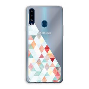 CaseCompany Gekleurde driehoekjes pastel: Samsung Galaxy A20s Transparant Hoesje
