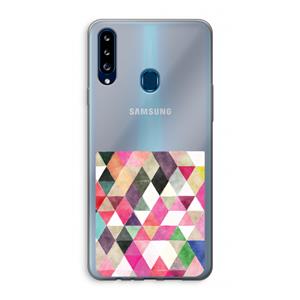 CaseCompany Gekleurde driehoekjes: Samsung Galaxy A20s Transparant Hoesje