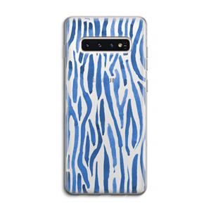 CaseCompany Blauwe nerven: Samsung Galaxy S10 4G Transparant Hoesje