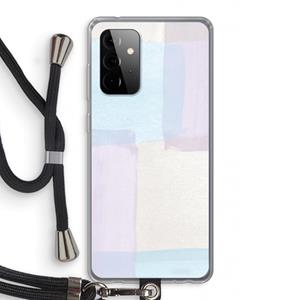 CaseCompany Square pastel: Samsung Galaxy A72 5G Transparant Hoesje met koord